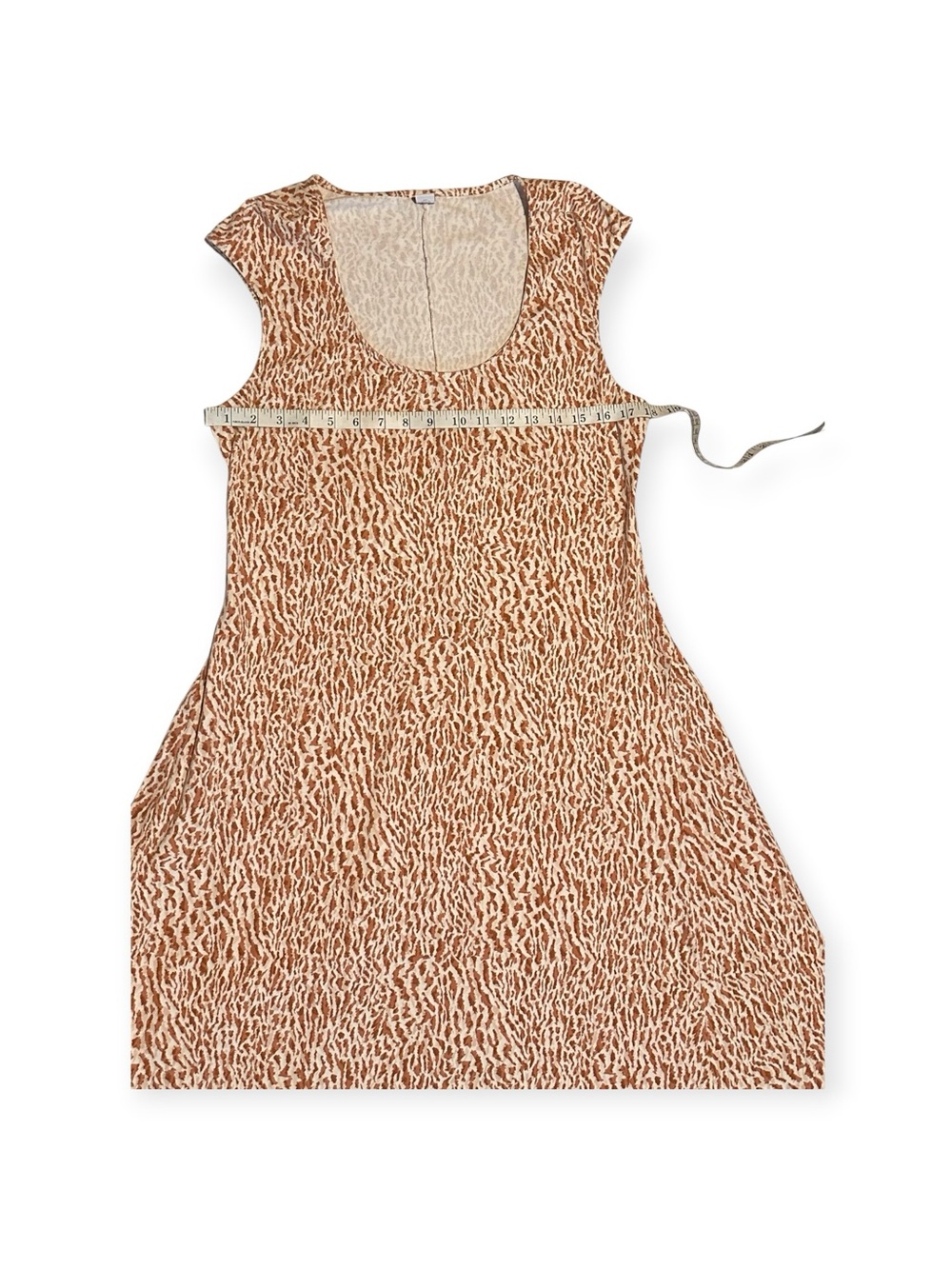 Old Navy Large Sleeveless Peach Print A-Line Midi Dress - Picture 9 of 12